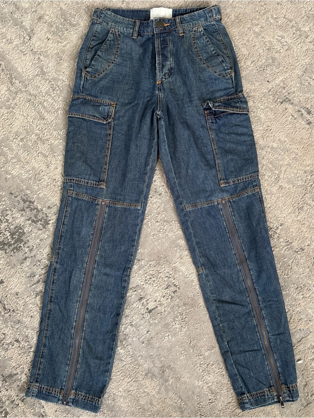 One Teaspoon Women dark  Blue Cargo Denim Jeans